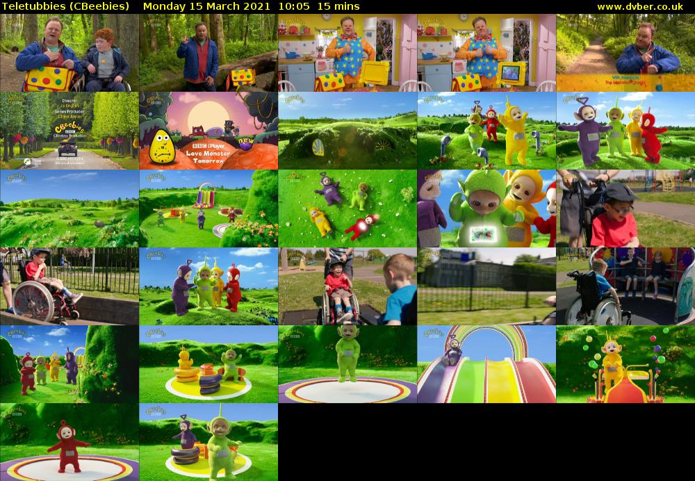 Teletubbies (CBeebies) Monday 15 March 2021 10:05 - 10:20