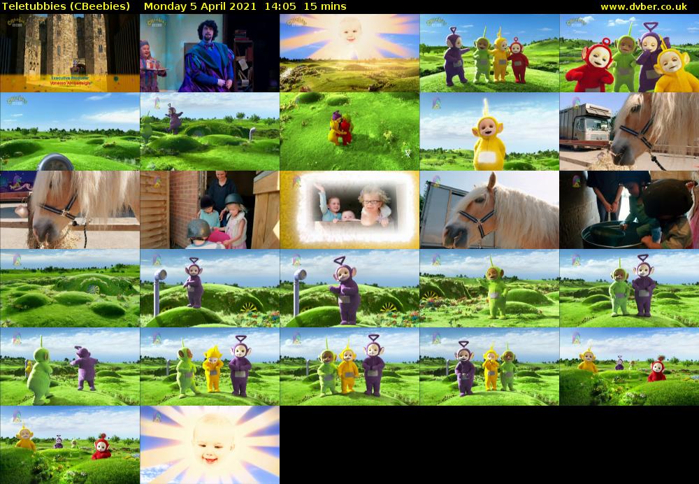 Teletubbies (CBeebies) Monday 5 April 2021 14:05 - 14:20