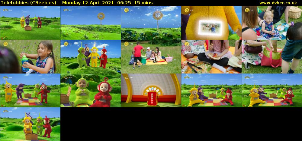 Teletubbies (CBeebies) Monday 12 April 2021 06:25 - 06:40