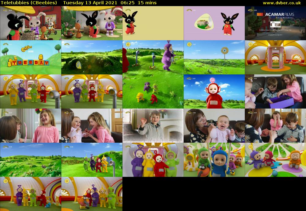 Teletubbies (CBeebies) Tuesday 13 April 2021 06:25 - 06:40