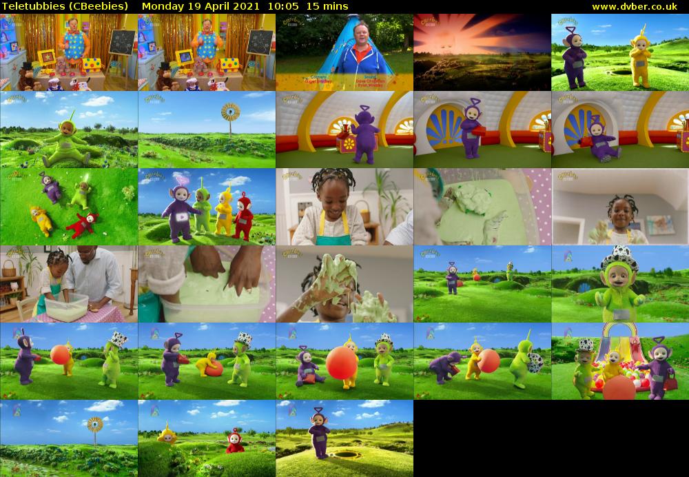 Teletubbies (CBeebies) Monday 19 April 2021 10:05 - 10:20