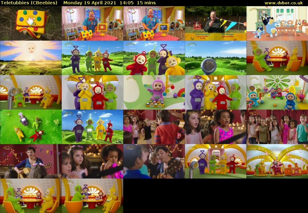 Teletubbies (CBeebies) Monday 19 April 2021 14:05 - 14:20