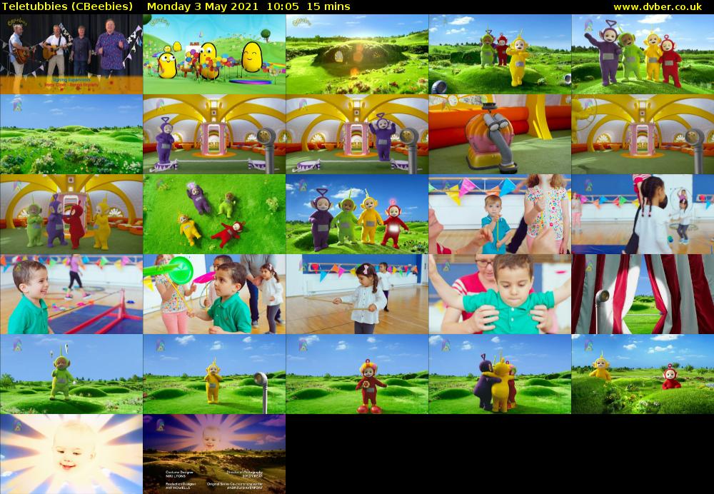 Teletubbies (CBeebies) Monday 3 May 2021 10:05 - 10:20