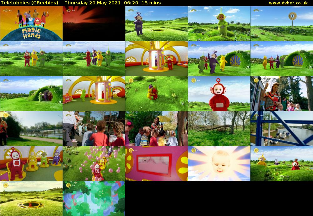 Teletubbies (CBeebies) Thursday 20 May 2021 06:20 - 06:35