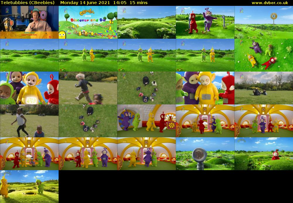 Teletubbies (CBeebies) Monday 14 June 2021 14:05 - 14:20