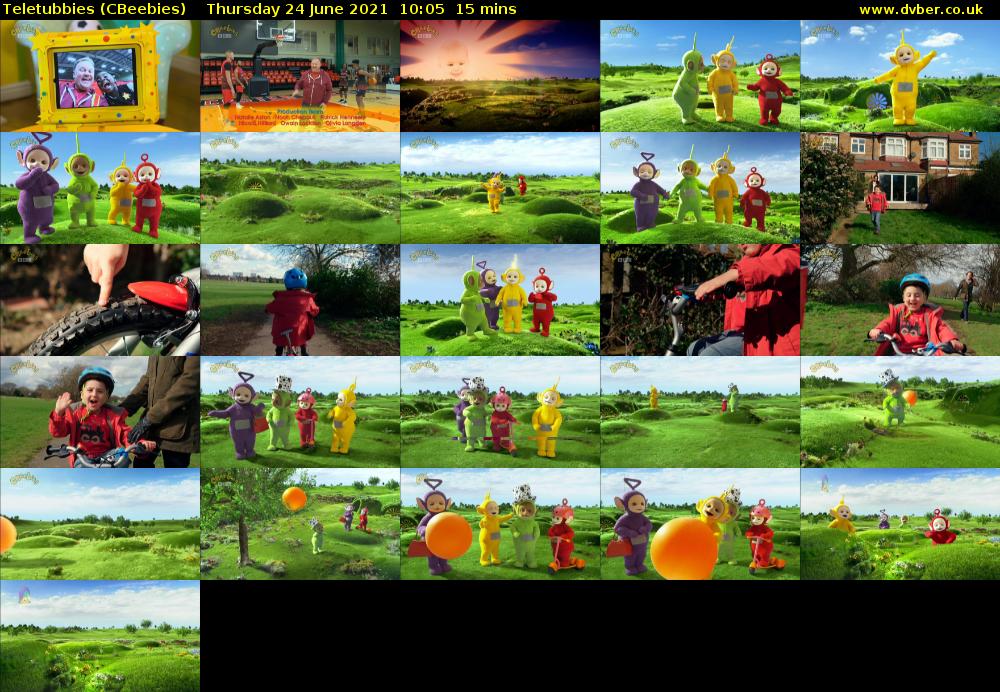 Teletubbies (CBeebies) Thursday 24 June 2021 10:05 - 10:20