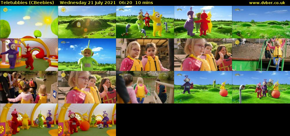 Teletubbies (CBeebies) Wednesday 21 July 2021 06:20 - 06:30