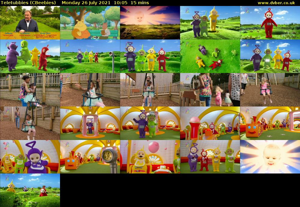 Teletubbies (CBeebies) Monday 26 July 2021 10:05 - 10:20