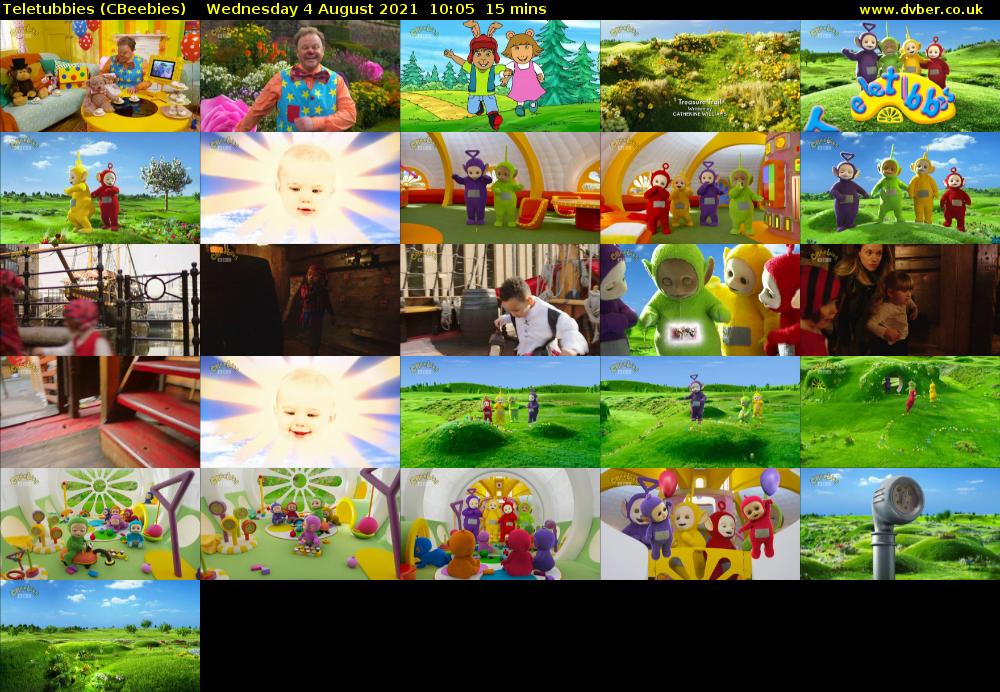 Teletubbies (CBeebies) Wednesday 4 August 2021 10:05 - 10:20