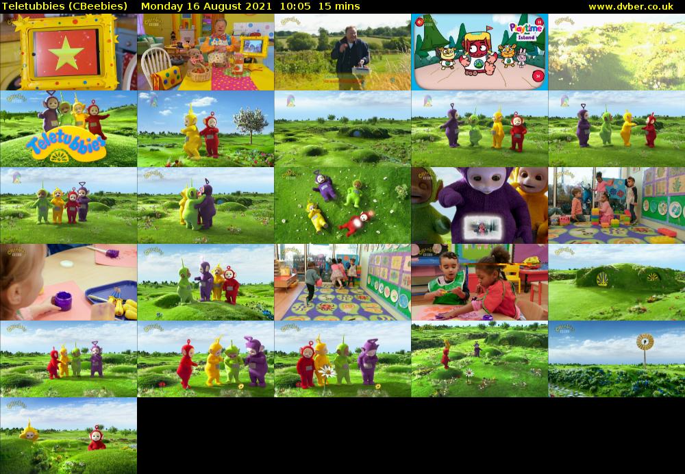 Teletubbies (CBeebies) Monday 16 August 2021 10:05 - 10:20