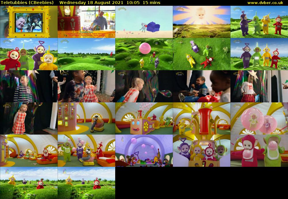 Teletubbies (CBeebies) Wednesday 18 August 2021 10:05 - 10:20