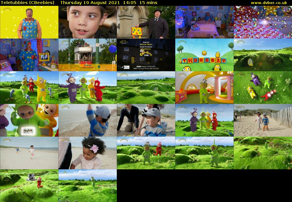 Teletubbies (CBeebies) Thursday 19 August 2021 14:05 - 14:20
