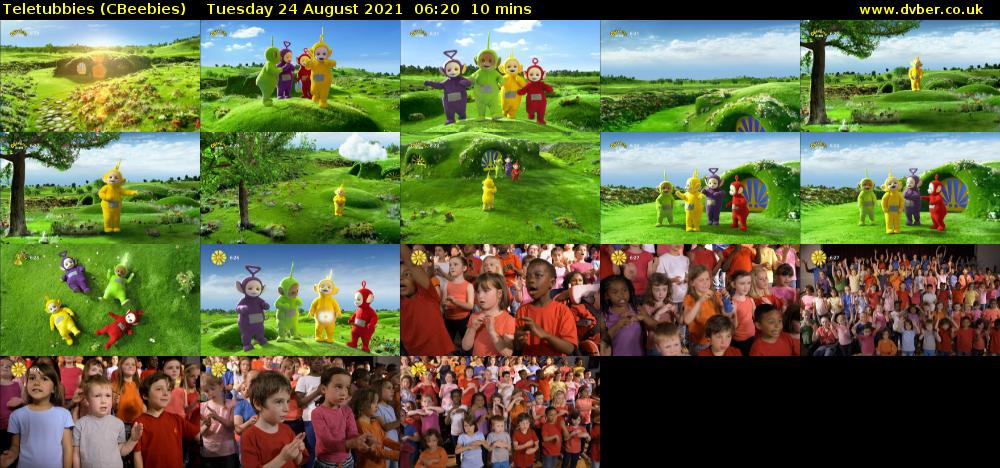 Teletubbies (CBeebies) Tuesday 24 August 2021 06:20 - 06:30