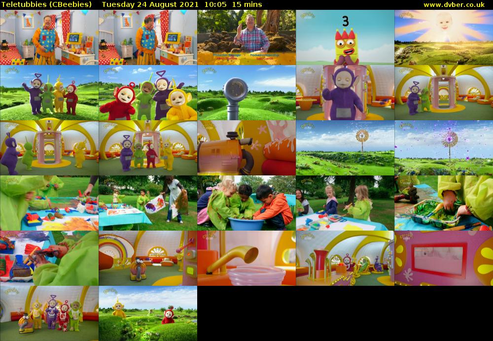 Teletubbies (CBeebies) Tuesday 24 August 2021 10:05 - 10:20
