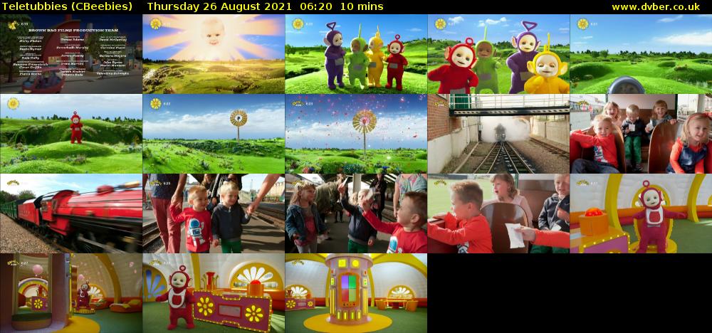 Teletubbies (CBeebies) Thursday 26 August 2021 06:20 - 06:30