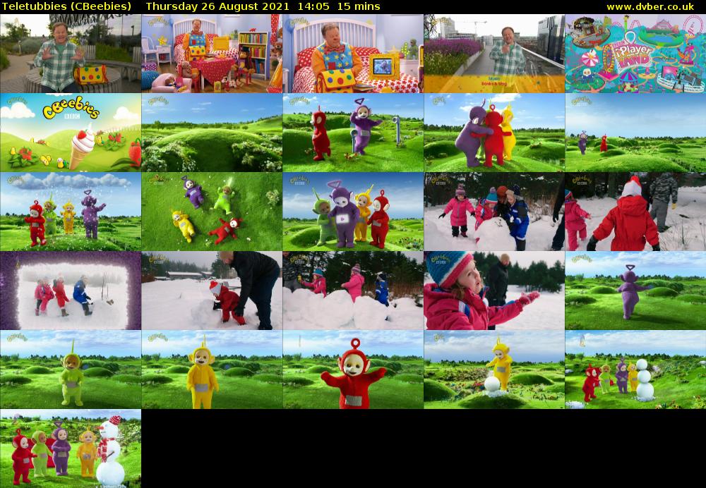 Teletubbies (CBeebies) Thursday 26 August 2021 14:05 - 14:20