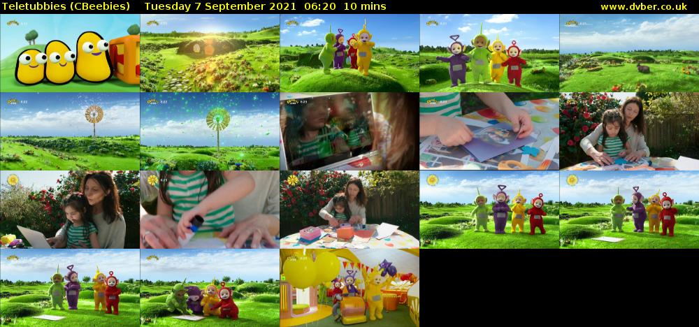 Teletubbies (CBeebies) Tuesday 7 September 2021 06:20 - 06:30