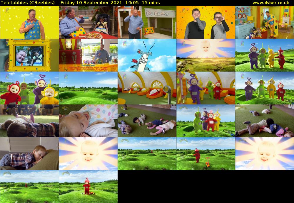 Teletubbies (CBeebies) Friday 10 September 2021 14:05 - 14:20