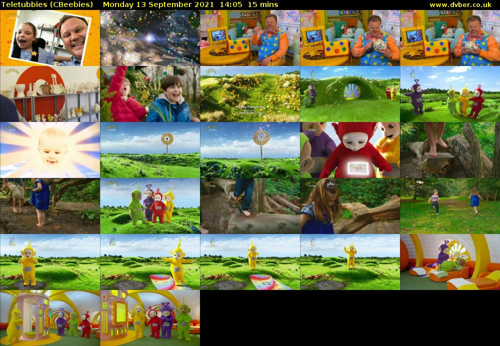 Teletubbies (CBeebies) Monday 13 September 2021 14:05 - 14:20