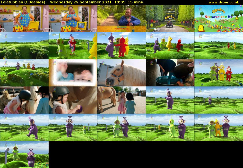 Teletubbies (CBeebies) Wednesday 29 September 2021 10:05 - 10:20