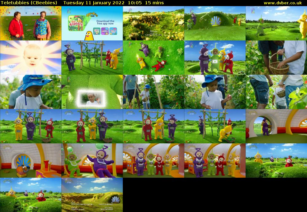 Teletubbies (CBeebies) Tuesday 11 January 2022 10:05 - 10:20