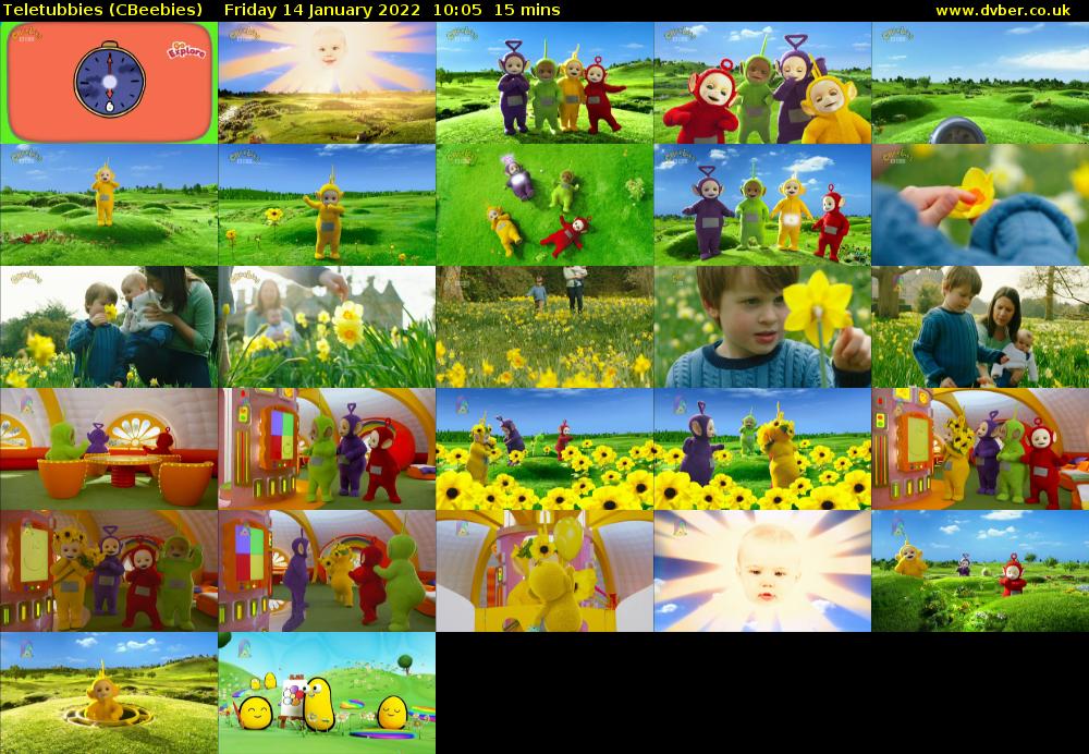 Teletubbies (CBeebies) Friday 14 January 2022 10:05 - 10:20