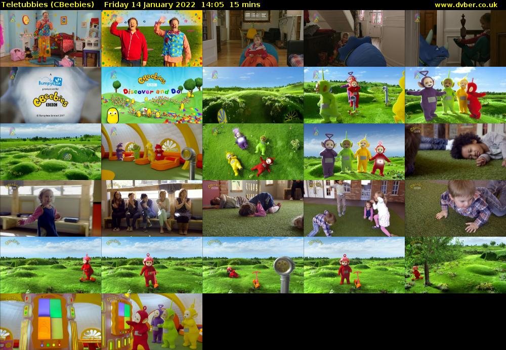 Teletubbies (CBeebies) Friday 14 January 2022 14:05 - 14:20