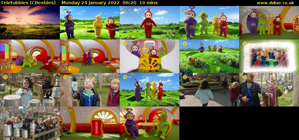 Teletubbies (CBeebies) Monday 24 January 2022 06:20 - 06:30