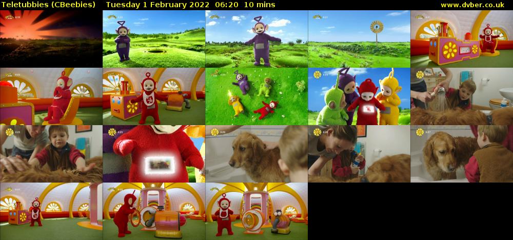 Teletubbies (CBeebies) Tuesday 1 February 2022 06:20 - 06:30