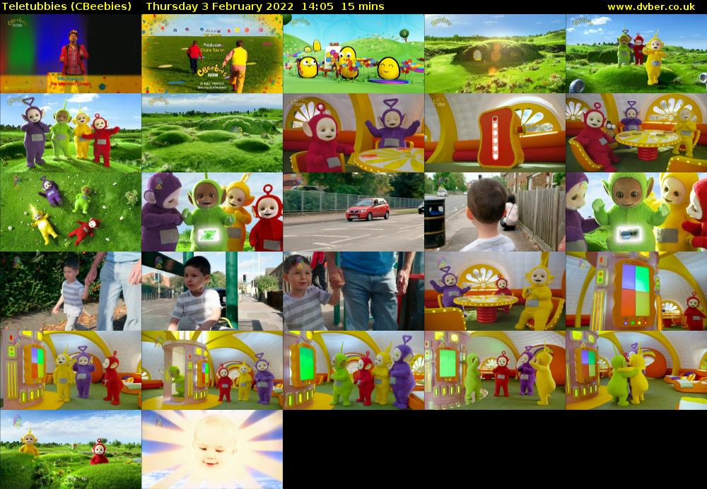 Teletubbies (CBeebies) Thursday 3 February 2022 14:05 - 14:20