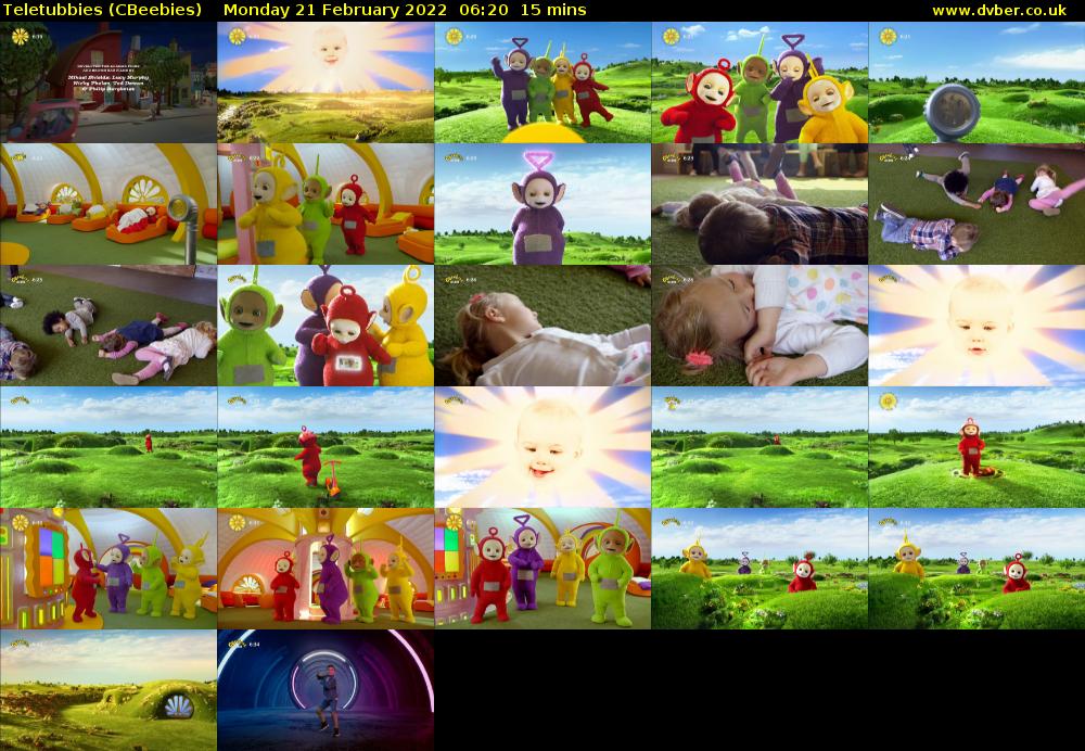 Teletubbies (CBeebies) Monday 21 February 2022 06:20 - 06:35