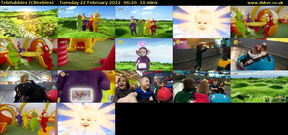 Teletubbies (CBeebies) Tuesday 22 February 2022 06:20 - 06:30