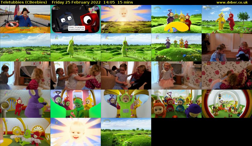 Teletubbies (CBeebies) Friday 25 February 2022 14:05 - 14:20