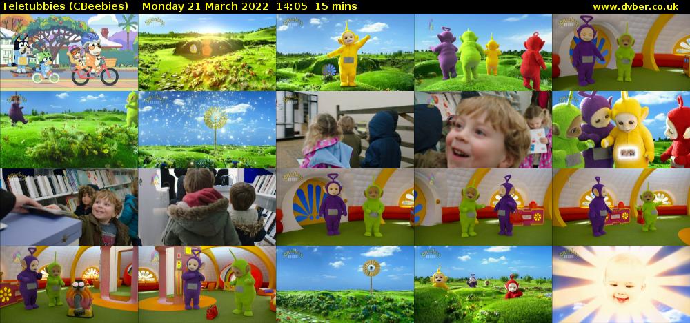 Teletubbies (CBeebies) Monday 21 March 2022 14:05 - 14:20