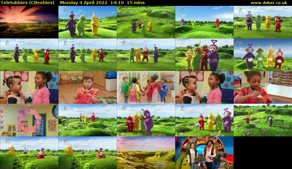 Teletubbies (CBeebies) Monday 4 April 2022 14:10 - 14:25