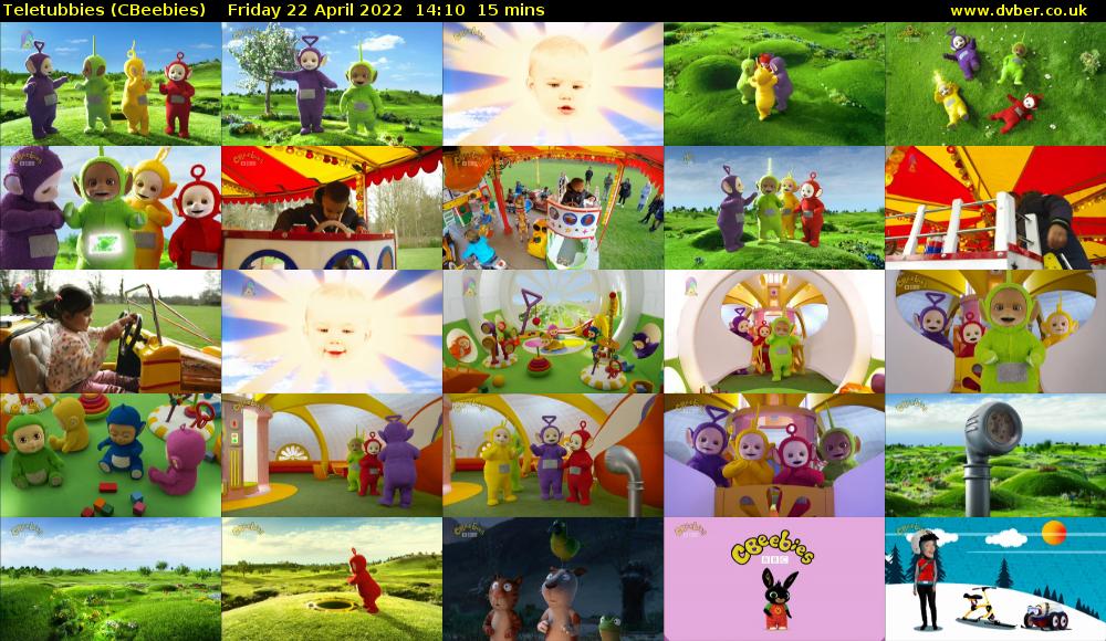 Teletubbies (CBeebies) Friday 22 April 2022 14:10 - 14:25