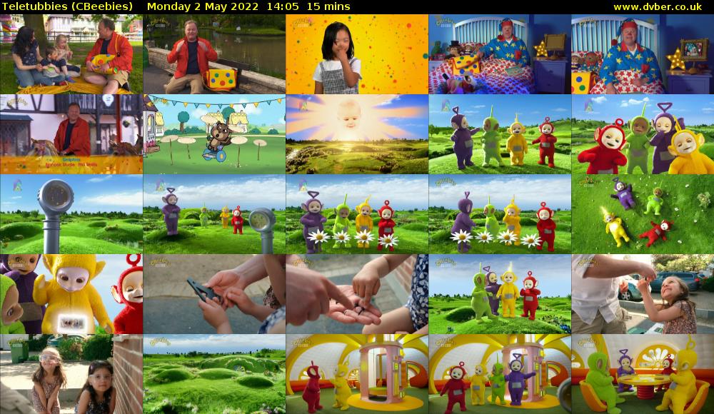 Teletubbies (CBeebies) Monday 2 May 2022 14:05 - 14:20