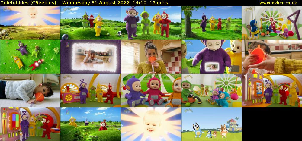 Teletubbies (CBeebies) Wednesday 31 August 2022 14:10 - 14:25