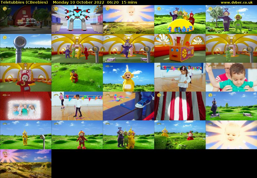 Teletubbies (CBeebies) Monday 10 October 2022 06:20 - 06:35