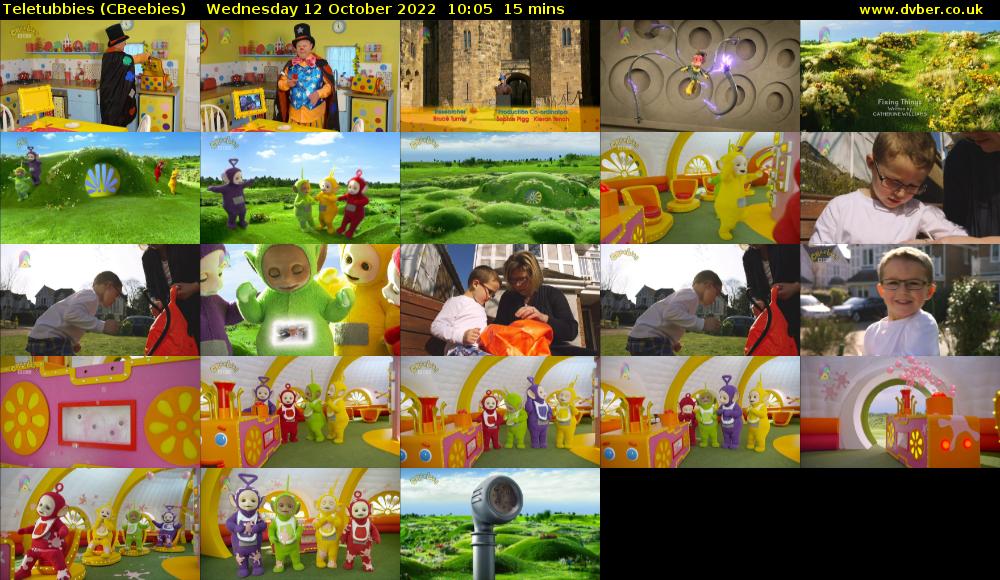 Teletubbies (CBeebies) Wednesday 12 October 2022 10:05 - 10:20