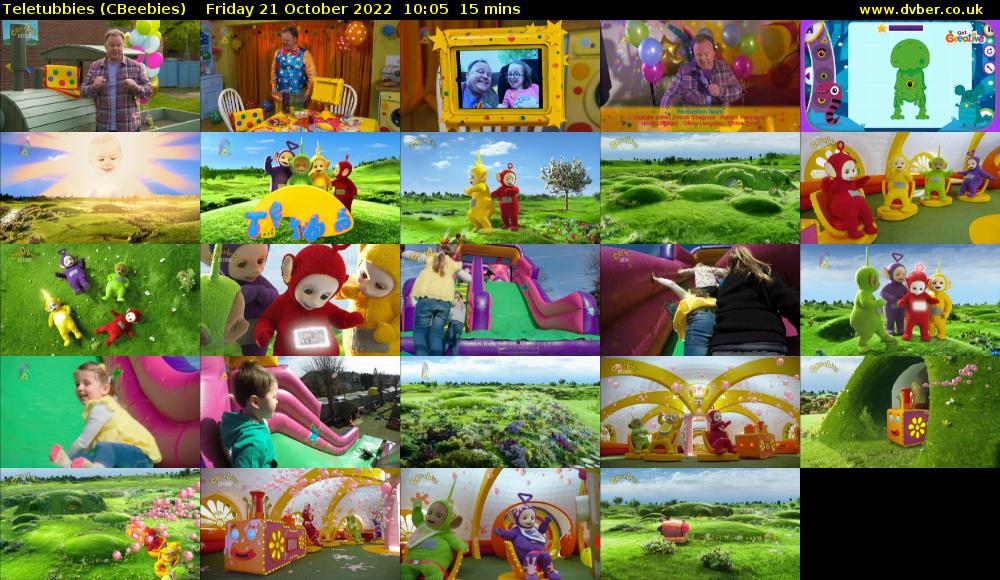 Teletubbies (CBeebies) Friday 21 October 2022 10:05 - 10:20
