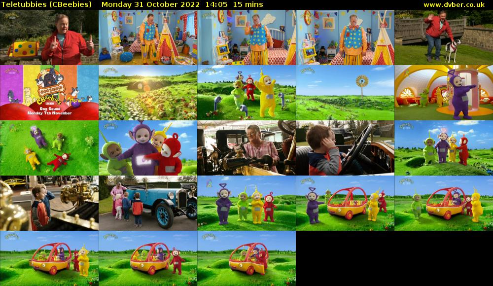 Teletubbies (CBeebies) Monday 31 October 2022 14:05 - 14:20