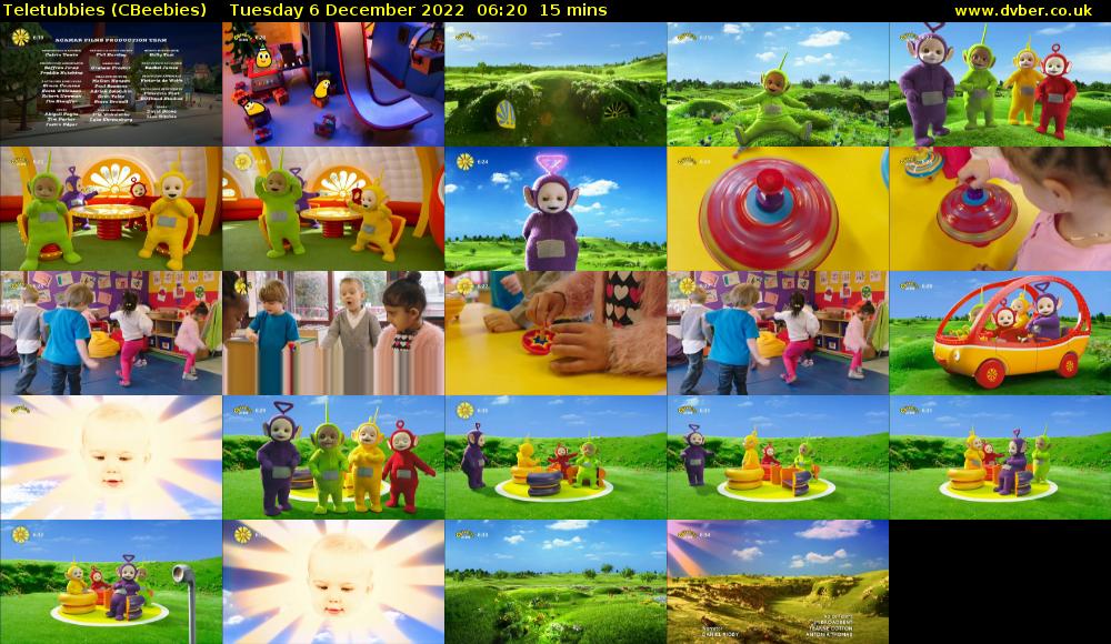 Teletubbies (CBeebies) Tuesday 6 December 2022 06:20 - 06:35