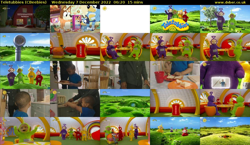 Teletubbies (CBeebies) Wednesday 7 December 2022 06:20 - 06:35