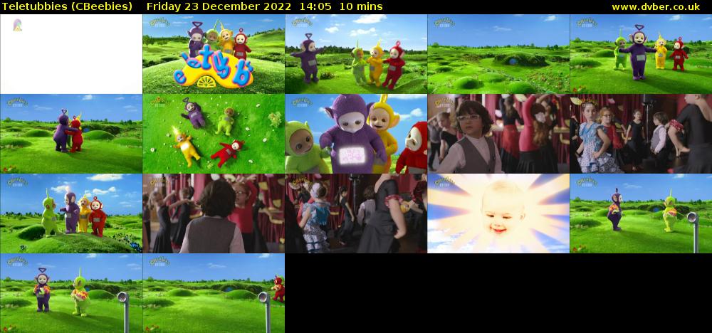Teletubbies (CBeebies) Friday 23 December 2022 14:05 - 14:15