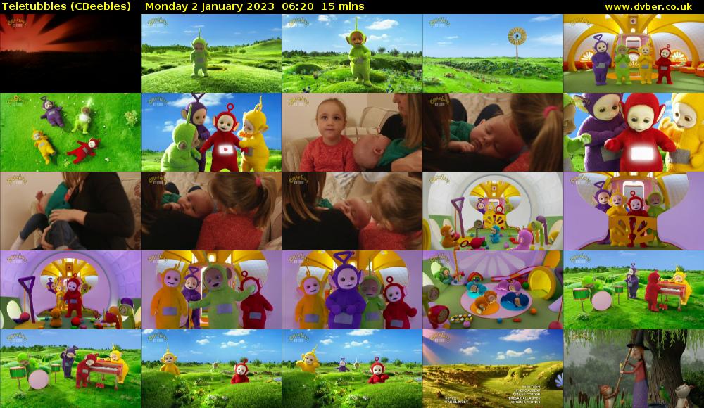 Teletubbies (CBeebies) Monday 2 January 2023 06:20 - 06:35