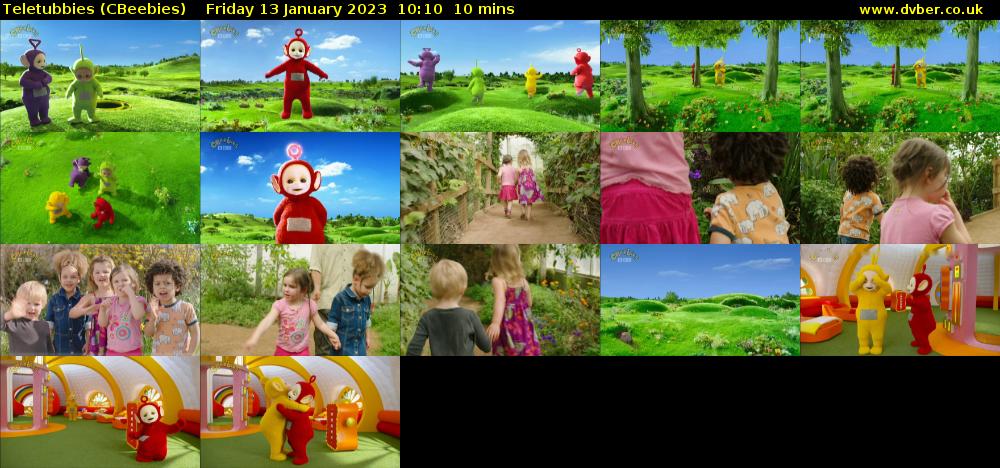 Teletubbies (CBeebies) Friday 13 January 2023 10:10 - 10:20