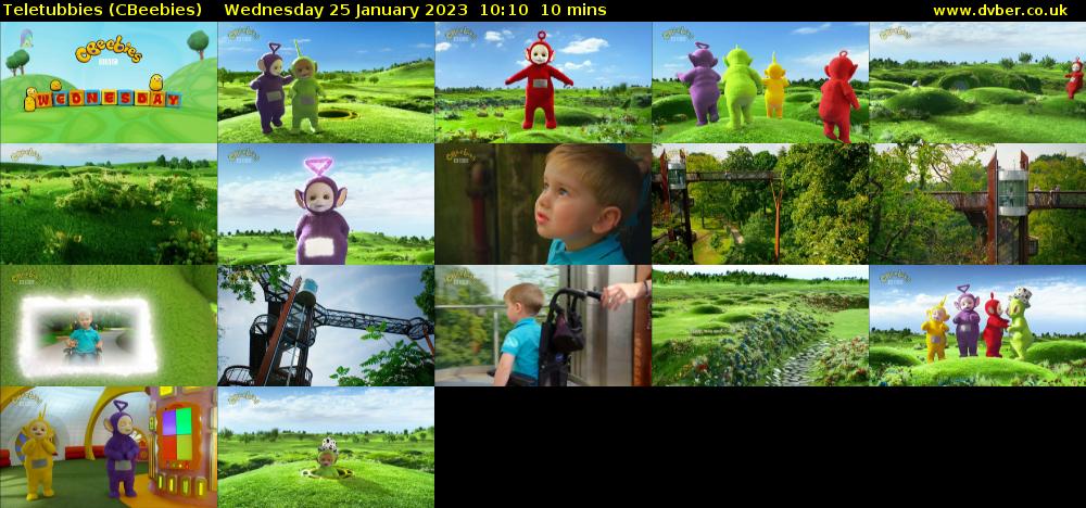 Teletubbies (CBeebies) Wednesday 25 January 2023 10:10 - 10:20