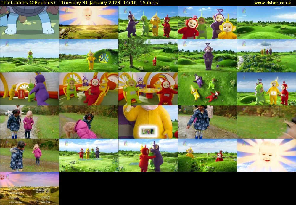 Teletubbies (CBeebies) Tuesday 31 January 2023 14:10 - 14:25