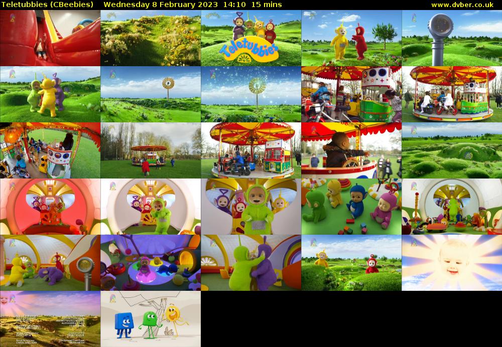 Teletubbies (CBeebies) Wednesday 8 February 2023 14:10 - 14:25